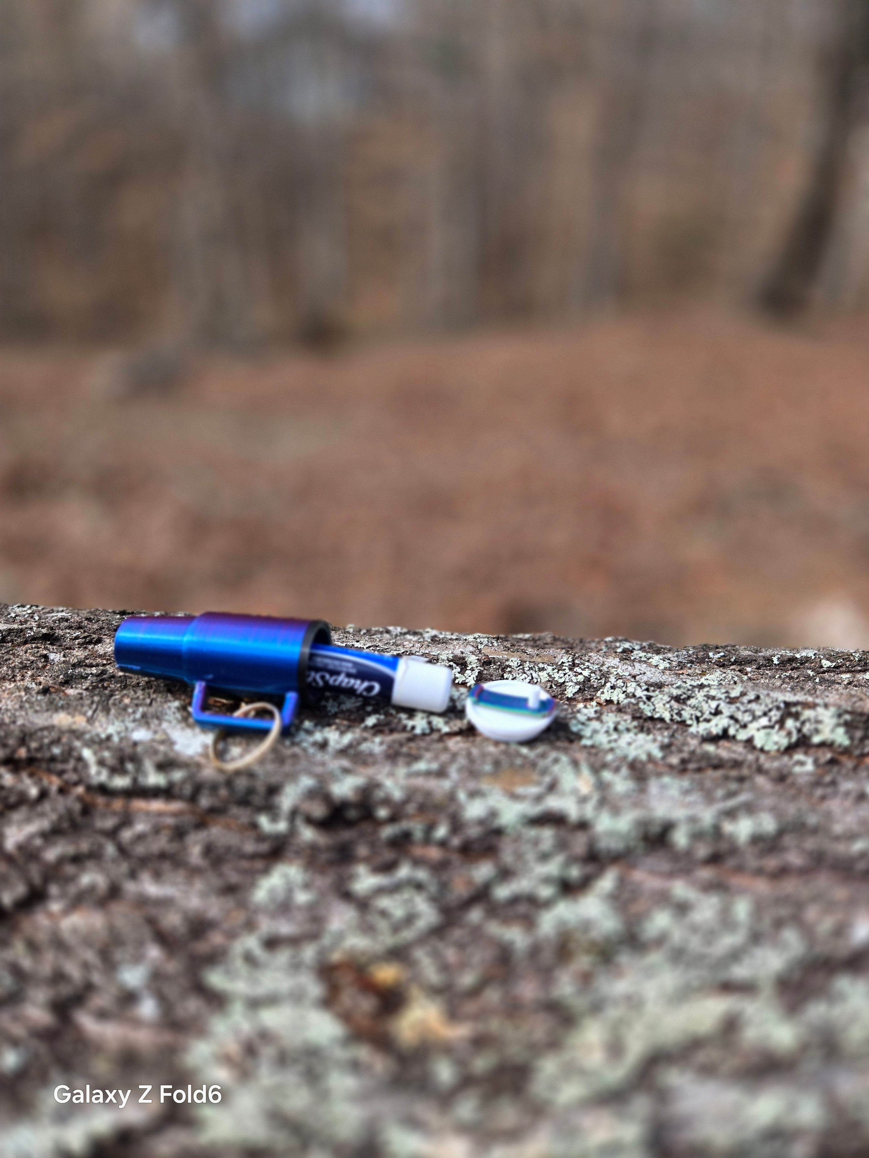 Mini Tumbler Chapstick/pill Holder Keychain